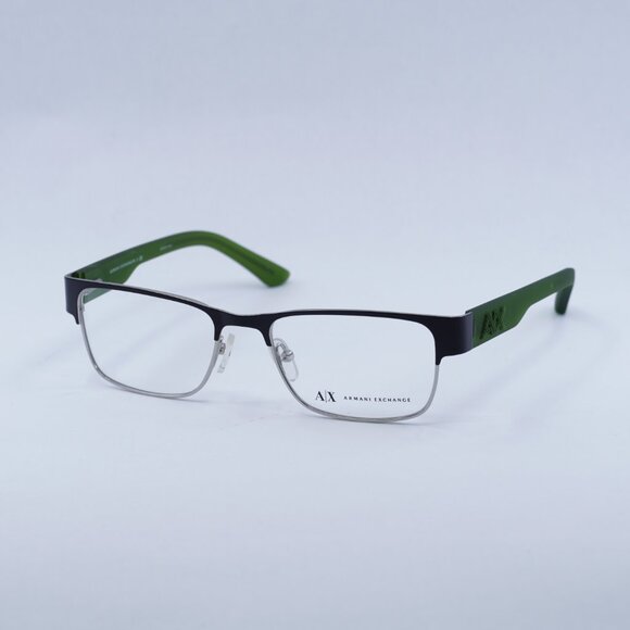 ?️ New Armani Exchange AX1012 6045 Eyeglasses - Black/Silver/Green Frame 51mm main image 8